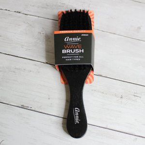 Annie Pure Boar Bristle Wave Brush All Hair Types Wooden Handle Premium